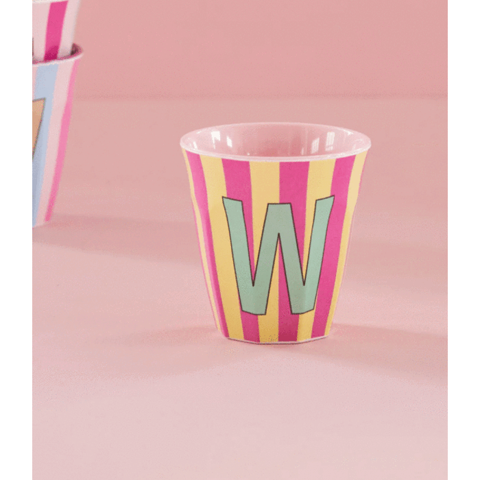 rice - W - Medium Beker - Pinkish Stripes - Multicolor