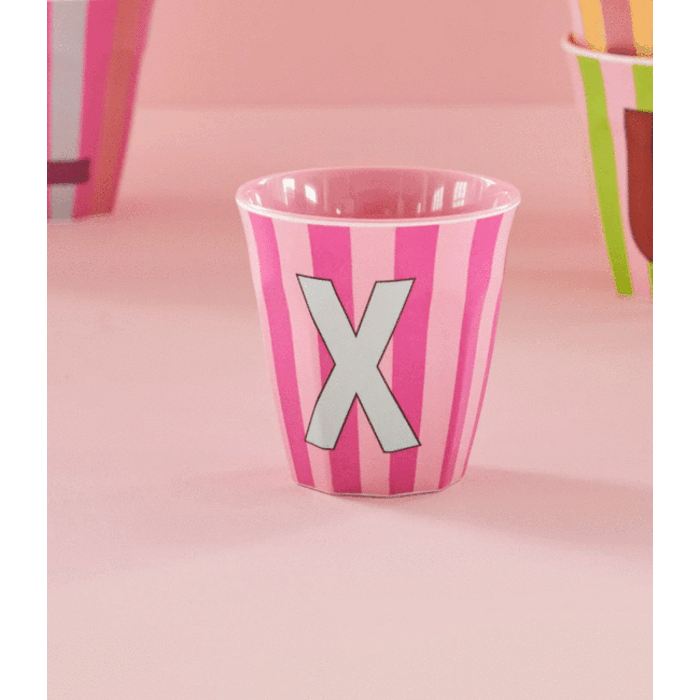 RICE X - Medium Beker - Pinkish Stripes - Multicolor - rice