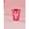 Y - Medium Beker - Pinkish Stripes - Multicolor - rice