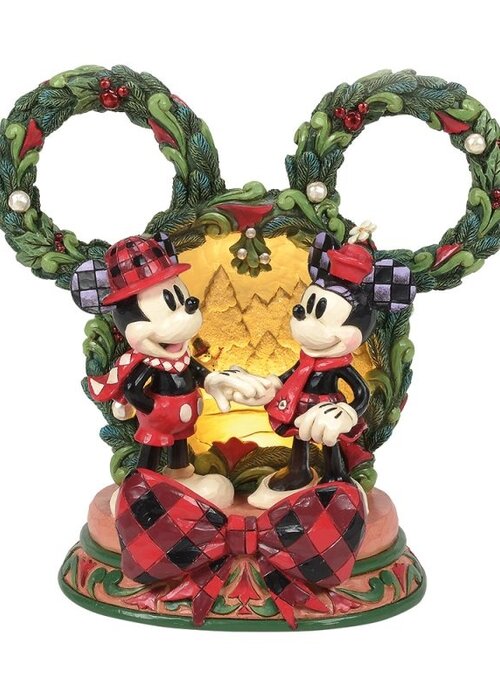 Disney Traditions Magical Winter Moments (Mickey & Minnie Diorama) - Disney Traditions