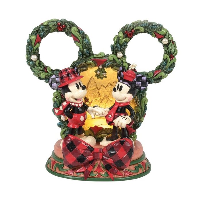 Disney Traditions Magical Winter Moments (Mickey & Minnie Diorama) - Disney Traditions