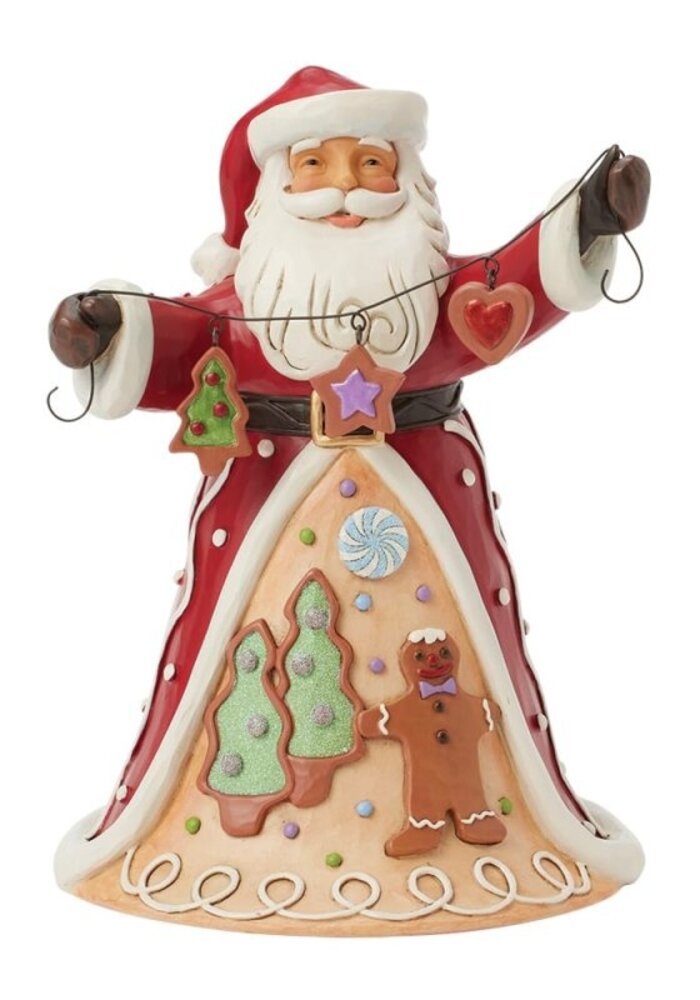Heartwood Creek - Gingerbread Santa with Cookie Garland