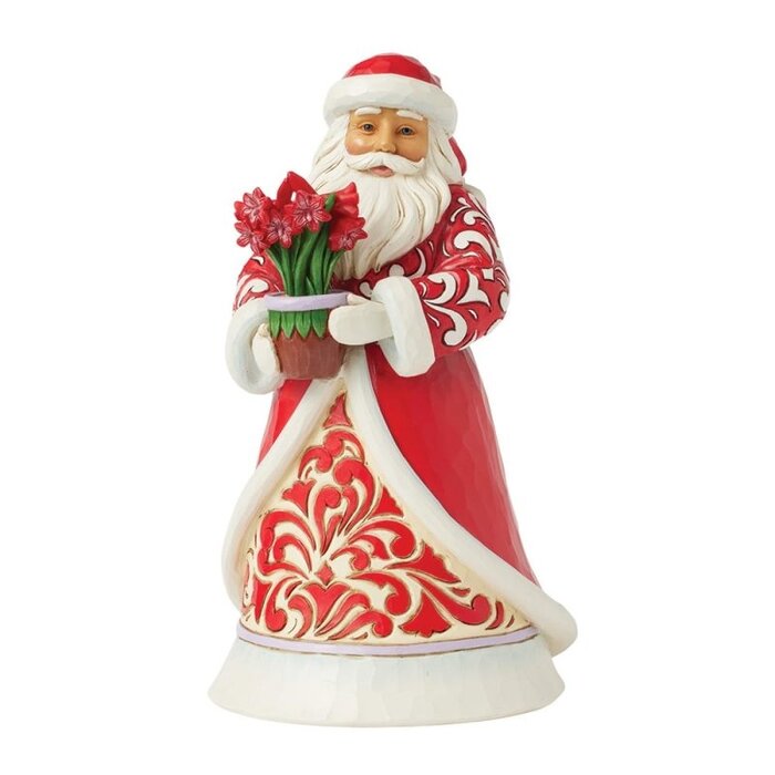 Heartwood Creek - Blooms of the Season (Santa with Blooming Amaryllis)
