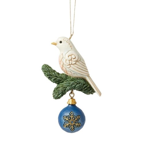 Blue and Gold Dove Hanging Ornament - Heartwood Creek 