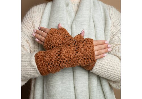 Sjaal met Verhaal Handwarmers Cognac - Sjaal met een Verhaal