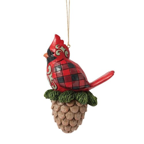Cardinal on a Pinecone Hanging Ornament (PRE-ORDER) - Heartwood Creek 