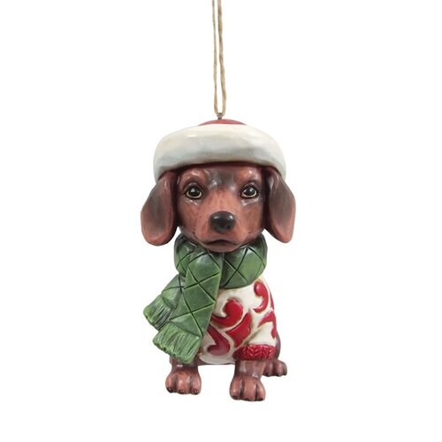 Christmas Dachshund Hanging Ornament (PRE-ORDER) - Heartwood Creek 