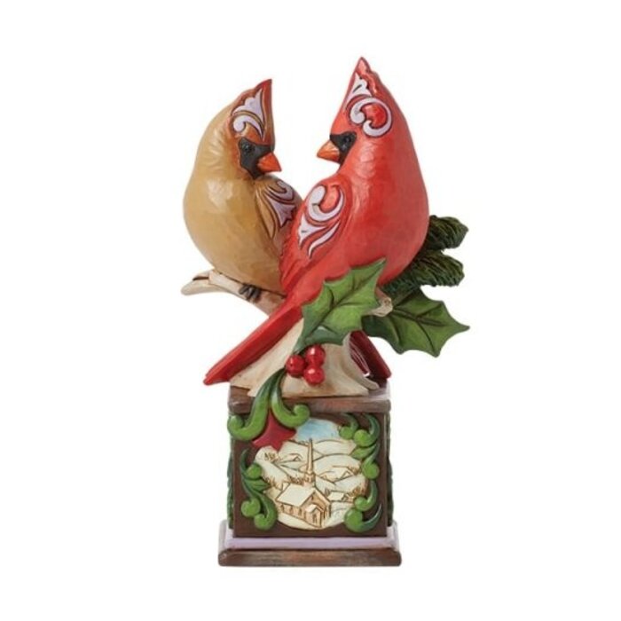 Heartwood Creek - Faith, Joy and Hope (Cardinals on a Pedastal)