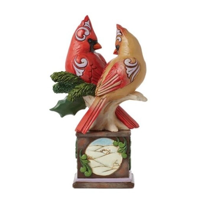 Heartwood Creek - Faith, Joy and Hope (Cardinals on a Pedastal)