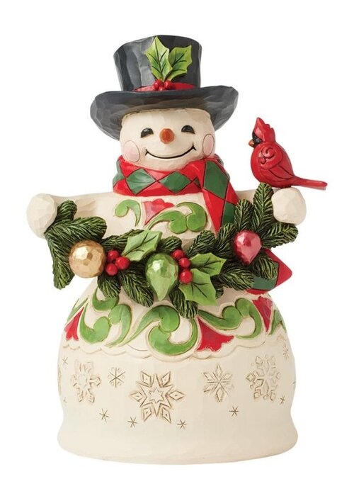 Heartwood Creek Finishing Touches (Snowman with Garland & Cardinals) - Heartwood Creek