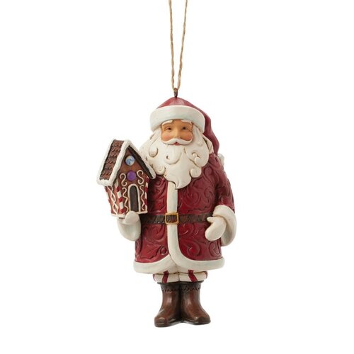 Gingerbread Santa Hanging Ornament - Heartwood Creek 