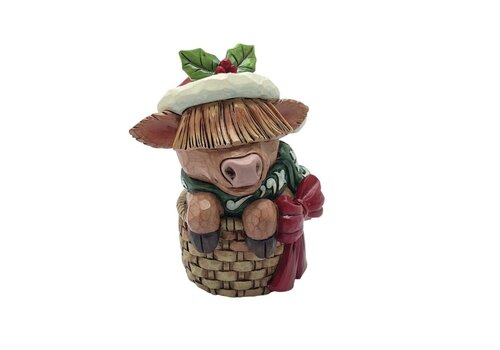 Heartwood Creek Highland Cow in Basket Mini (PRE-ORDER) - Heartwood Creek