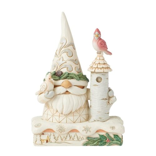 Holiday Guests (White Woodland Gnome) - Heartwood Creek 