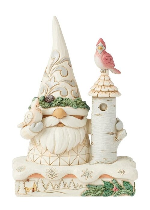 Heartwood Creek Holiday Guests (White Woodland Gnome) - Heartwood Creek