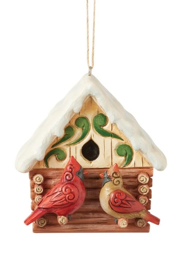 Heartwood Creek - Log Cabin Bird House Hanging Ornament