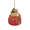 Santa in Sports Car Hanging Ornament - Heartwood Creek