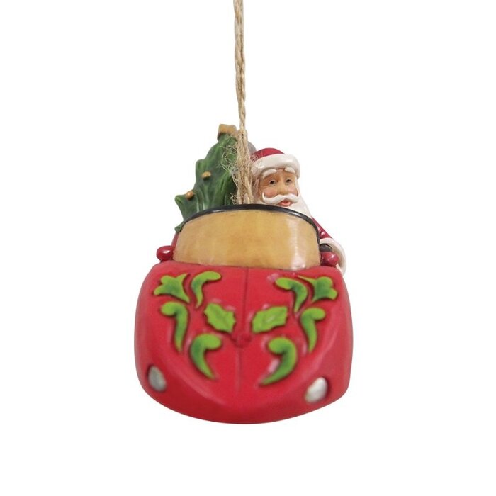 Heartwood Creek - Santa in Sports Car Hanging Ornament