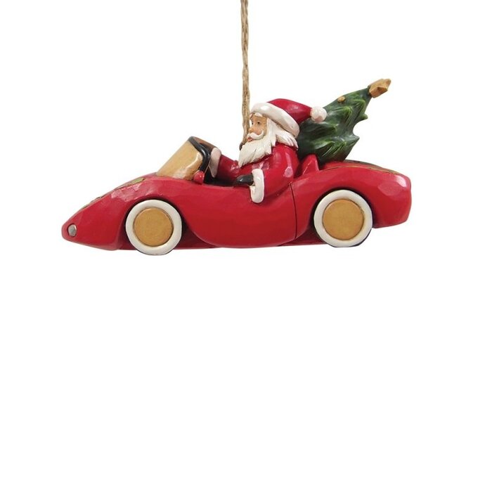 Heartwood Creek - Santa in Sports Car Hanging Ornament