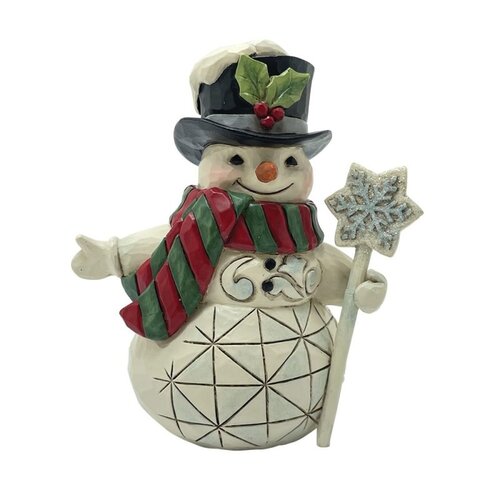 Snowman with Snowflake Staff Mini (PRE-ORDER) - Heartwood Creek 