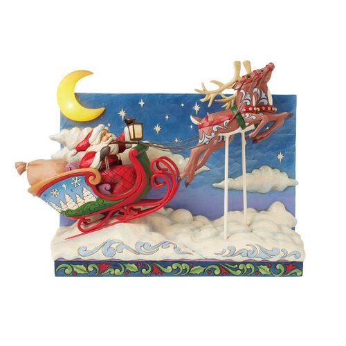 St. Nicholas is on His Way (Musical LED Santa Sleigh PRE-ORDER) - Heartwood Creek 