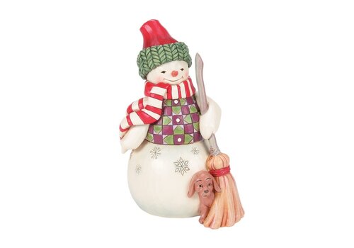 Heartwood Creek Swept in Love (Snowman with Peeking Dog) - Heartwood Creek