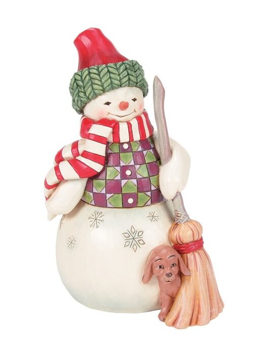 Heartwood Creek Swept in Love (Snowman with Peeking Dog) - Heartwood Creek