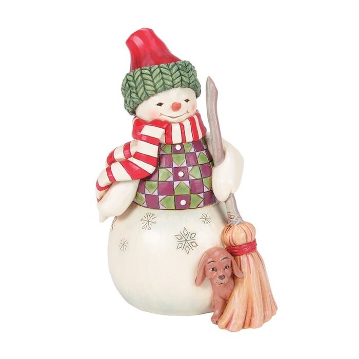 Heartwood Creek Swept in Love (Snowman with Peeking Dog) - Heartwood Creek