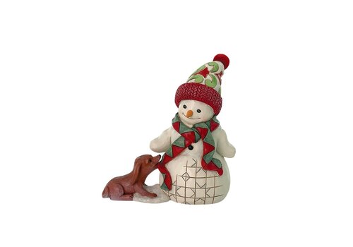 Heartwood Creek Up to Snow Good (Snowman with Dog & Scarf Pint) - Heartwood Creek