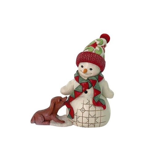 Up to Snow Good (Snowman with Dog & Scarf Pint) - Heartwood Creek 