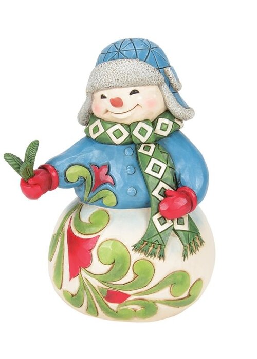 Heartwood Creek Wishing You a Cozy Christmas (Snowman with Evergreen Sprig) - Heartwood Creek