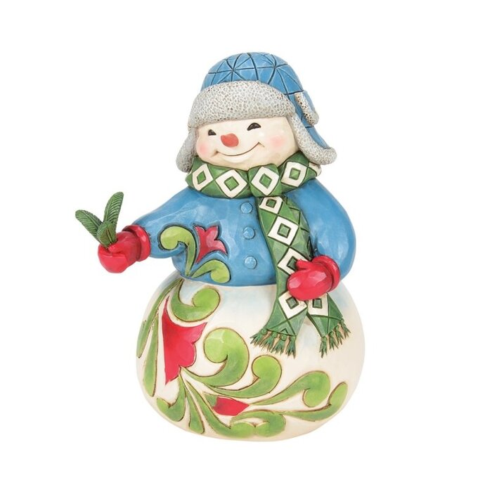 Heartwood Creek - Wishing You a Cozy Christmas (Snowman with Evergreen Sprig)