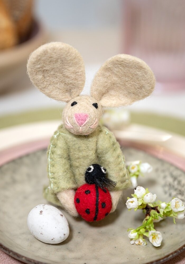 Sjaal met een Verhaal - Vingerpopje Funny Bunny Lieveheersbeestje