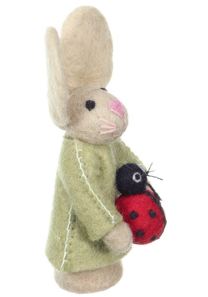 Sjaal met een Verhaal - Vingerpopje Funny Bunny Lieveheersbeestje