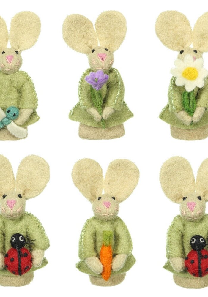 Sjaal met een Verhaal - Vingerpopje Funny Bunny Wortel