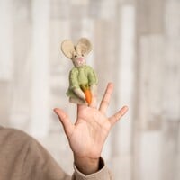 Sjaal met een Verhaal - Vingerpopje Funny Bunny Wortel