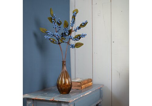 Sjaal met Verhaal Bloem: Tak: Blauwe Bes - Sjaal met een Verhaal