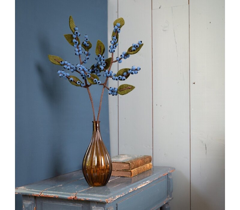 Sjaal met een Verhaal - Bloem: Tak: Blauwe Bes