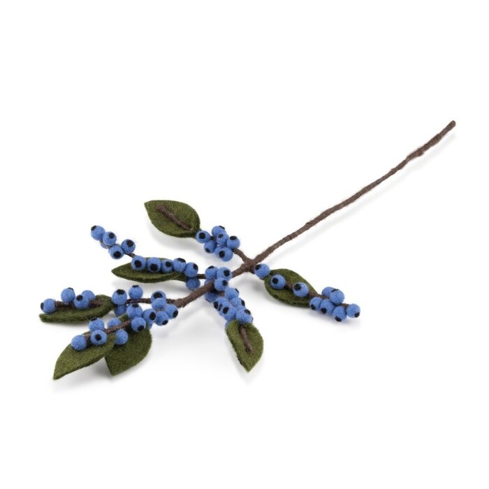 Sjaal met een Verhaal - Bloem: Tak: Blauwe Bes