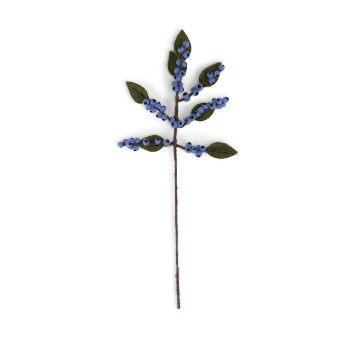 Sjaal met een Verhaal - Bloem: Tak: Blauwe Bes