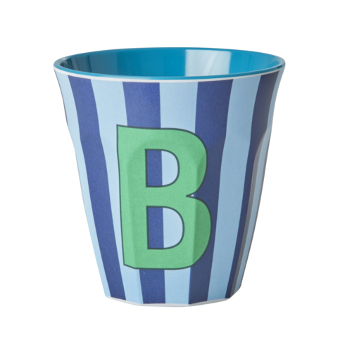 B - Middelgroot Beker - Blauw - B - Multicolor - rice 
