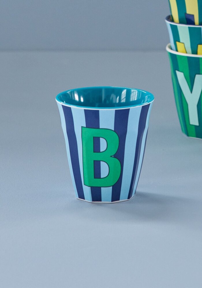 rice - B - Middelgroot Beker - Blauw - B - Multicolor