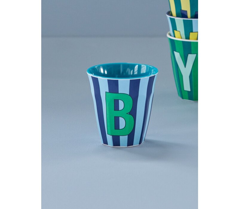 rice - B - Middelgroot Beker - Blauw - B - Multicolor