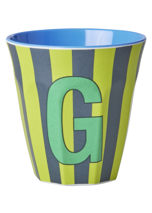 RICE G - Middelgroot Beker - Multicolor -Groen - rice