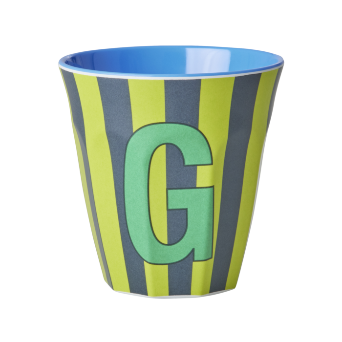 RICE G - Middelgroot Beker - Multicolor -Groen - rice