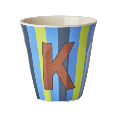 K - Middelgroot Beker - Multicolor - Blauw - rice  K - Middelgroot Beker - Multicolor - Blauw - rice