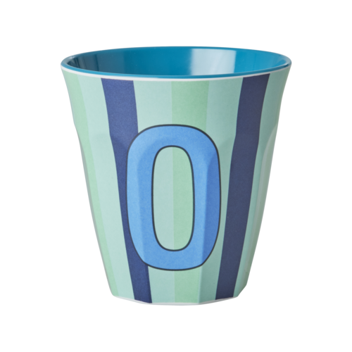 O - Middelgroot Beker - Multicolor - Blauw - rice 