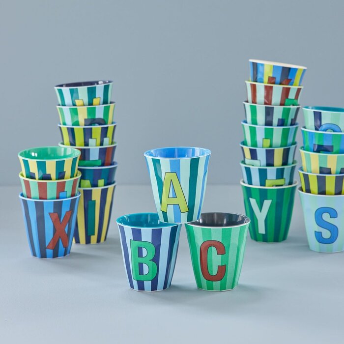 rice - S - Middelgroot Beker - Multicolor - Blauw