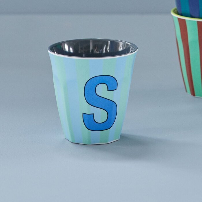 rice - S - Middelgroot Beker - Multicolor - Blauw