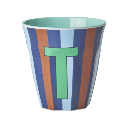 T - Middelgroot Beker - Multicolor - Blauw - rice 