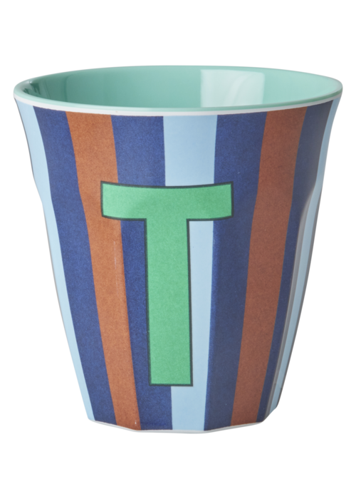 RICE T - Middelgroot Beker - Multicolor - Blauw - rice